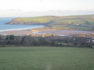 Looking down after the first pull uphill